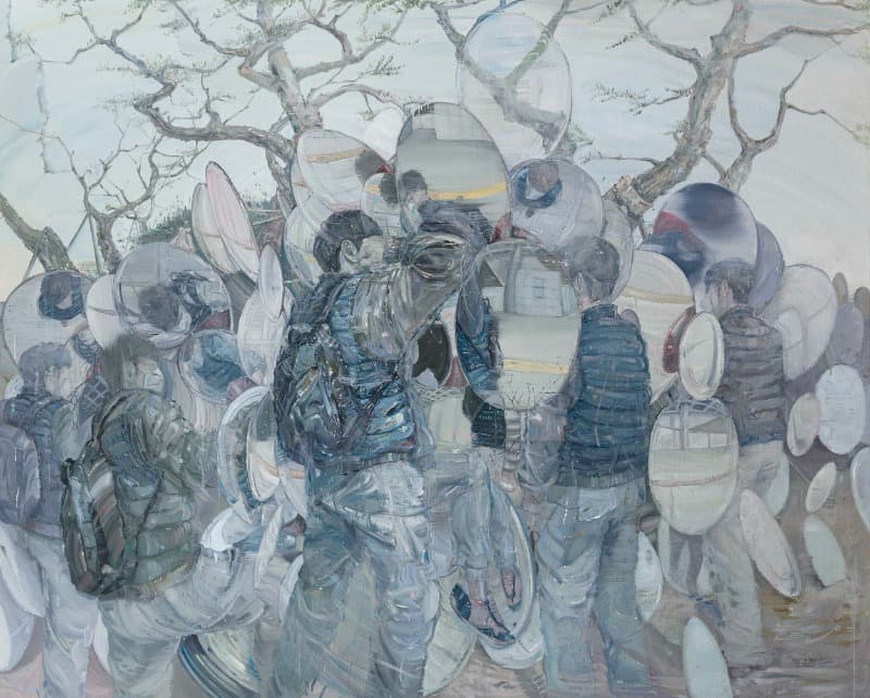나무에게 가는 길 · oil on canvas · 181.8 x 227.3cm · 2020 (이미지 제공 = 이응노미술관) · road to the tree · oil on canvas