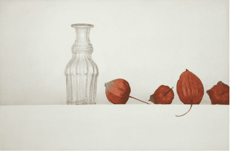 Bottle & Ground Cherries · Gum Bichromate Print · 90X120 cm, Edition of 3 · 2012 (출처= 김수강 홈페이지) · Bottle & Ground Cherries · Gum Bichromate Print