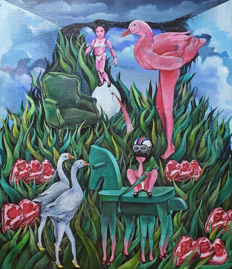 고비다의 말 · acrylic on canvas · 53.0×45.5㎝ · 2019 (출처 = 갤러리 너트) · Gobida's horse · acrylic on canvas