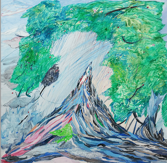 최수인 가짜무덤 · Oil on canvas · 91x91cm · 2019 (이미지 출처 = 도잉아트) · A fake tomb · Oil on canvas