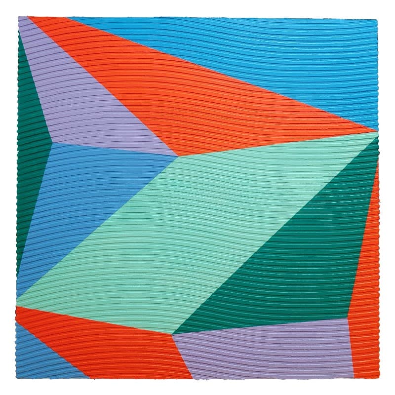 HUE · Gouache, gel on modeling made canvas · 61x61cm · 2021 (이미지 제공 = 갤러리위) · HUE · Gouache, gel on modeling made canvas
