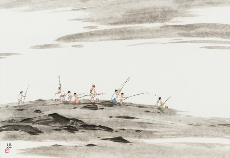 조동 · 수묵담채 · 40.8 x 59.2 cm · 2000년대(출처=아산조방원미술관 블로그) · ink and color painting