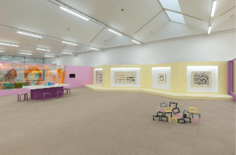 서세옥 <군상> · 닥지에 수묵담채 · 81.5 x 155.5 · 1988 (출처= 국립현대미술관) · Seo Se-ok <Groups> · Ink and Tint on Dakji