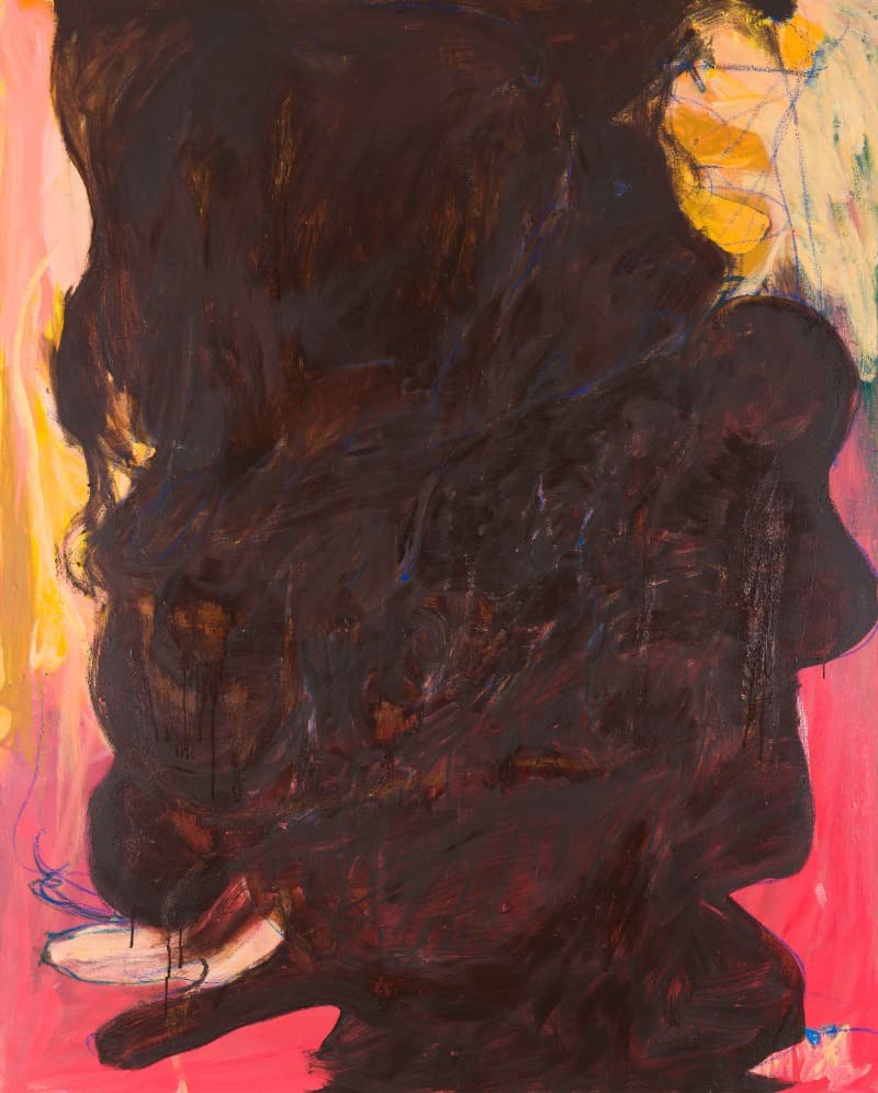 No Words · oil and oil stick on canvas · 162.2x130.3cm · 2020 (이미지 제공 = 갤러리 너트) · No Words · oil and oil stick on canvas