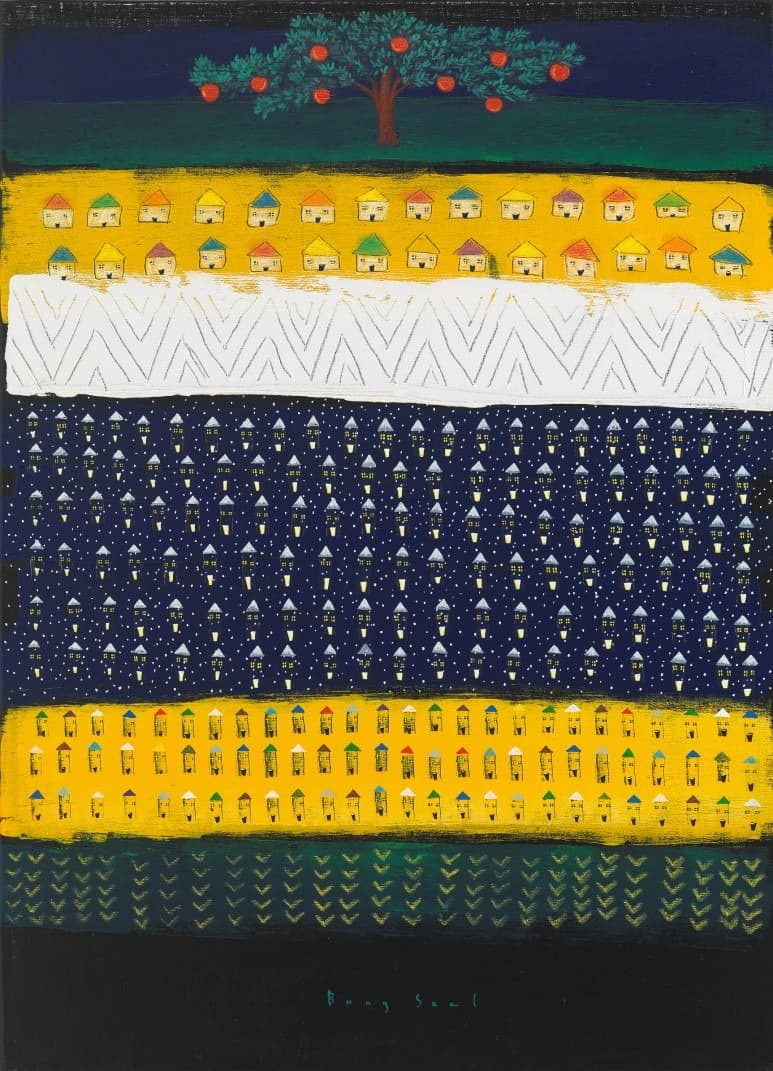열매 · 캔버스에 아크릴 · 91 x 65.2 cm · 2021(출처=소촌아트팩토리 블로그) · fruit · acrylic on canvas