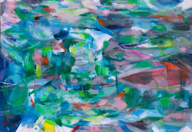 중첩된 평탄함 · Oil on canvas · 113x162cm · 2021 (이미지 제공 = 갤러리조선) · Oil on canvas