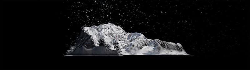 Finite · Immersive audio-visual installation · 9.5 x 7.7 x 5 m / duration: 6' 20" · 2021. Courtesy of the artist & PKM Gallery. (출처= PKM갤러리) · Finite · Immersive audio-visual installation