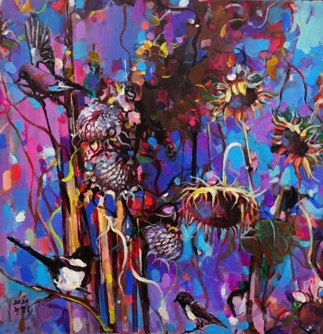 가을 · 73 x 73 cm · (출처=갤러리h 블로그) · fall