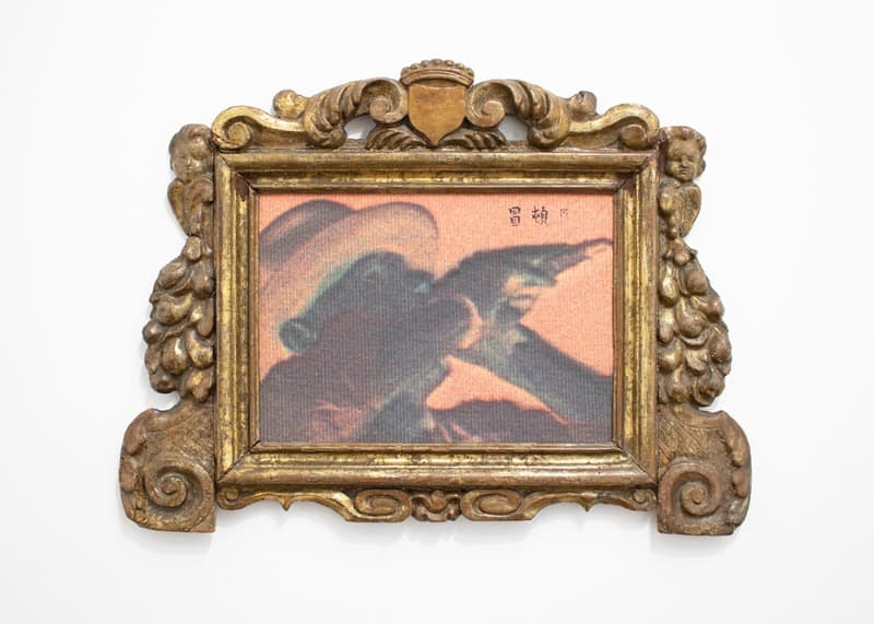 Nam June Paik, Beuys Acrylic · computer controlled airbrush and ink on canvas with original frame · 50 x 68.6 cm · 1989 (출처=갤러리신라) · Nam June Paik, Beuys Acrylic · computer controlled airbrush and ink on canvas with original frame