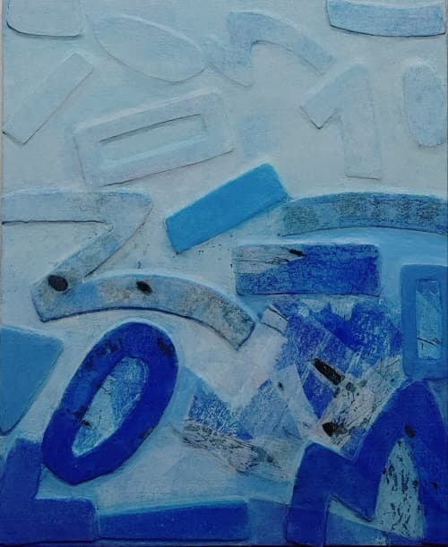 Communication · Mixed media on canvas · 116.8 x 80.3cm · 2021 (출처= 린파인트갤러리) · Communication · Mixed media on canvas