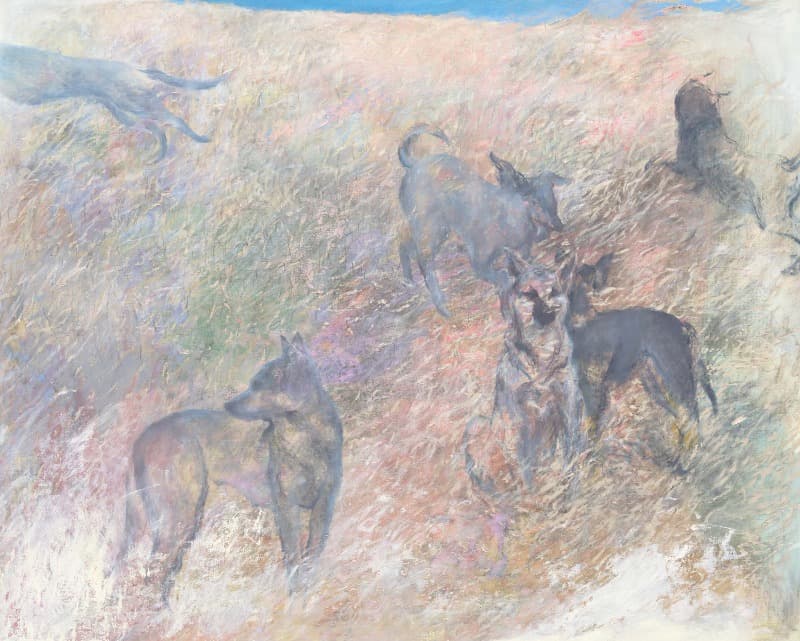 들개들 · oil on canvas · 130.3x162.1cm · 2021 (이미지 제공 = 산수문화)