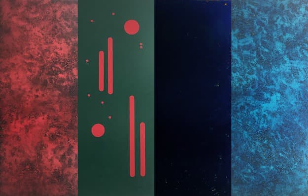 원초적감성(Primitive Sensibility) · Oil on Canvas · 320 x 200cm · 2021 (출처= 모리스갤러리) · Primitive Sensibility · Oil on Canvas