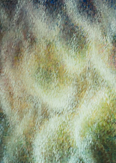 Untitled · 한지에 분채 · 65 x 91cm · 2020 (출처= 모리스갤러리) · Untitled