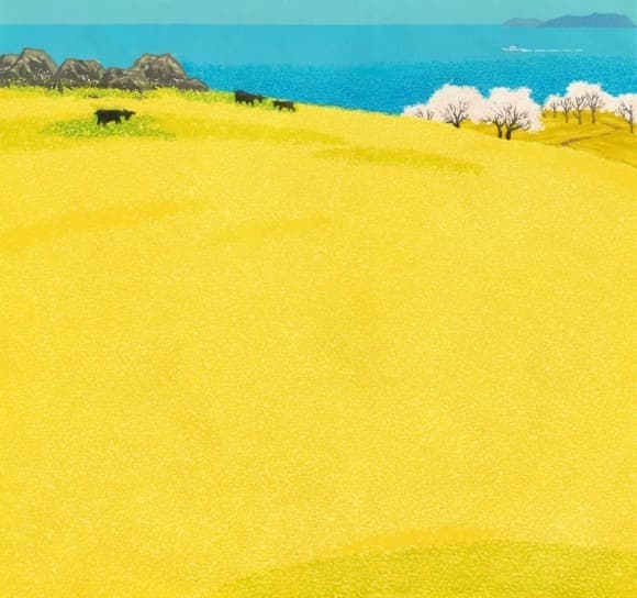 봄의 정원 · 목판화 · 50x60cm · 2020 (출처= 유나이티드갤러리) · spring garden · woodcut