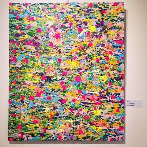 퇴적:꽃 · 캔버스에 유화 · 72.7x60.6cm · (출처= 갤러리 쏘마 인스타그램) · deposit: flower · oil on canvas