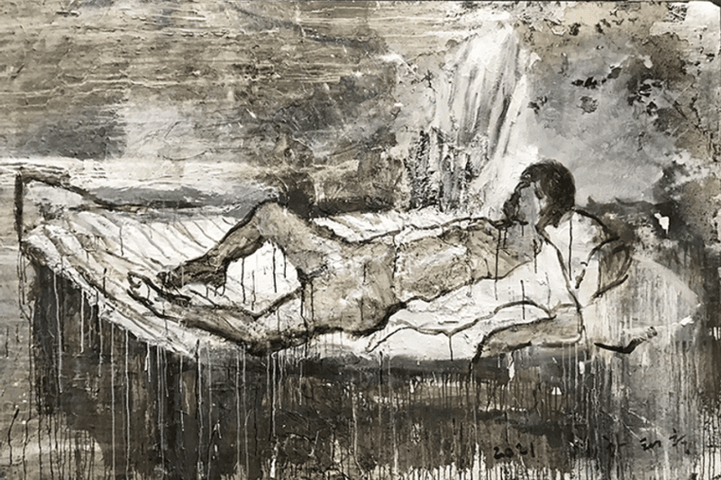 무제1 · 혼합재료 · 230 x 150 cm · 2021(출처=갤러리내일) · untitled 1 · mixed media