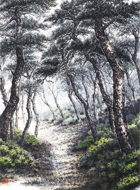 솔숲 · (출처=전남도립미술관) · pine forest