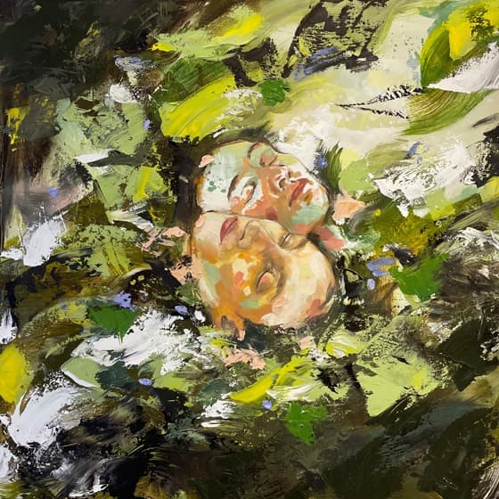 임보배, untitled_6 · 캔버스 위 유화 · 53 x 53cm · 2021 (출처= 세종시문화재단) · untitled_6 · Oil on Canvas
