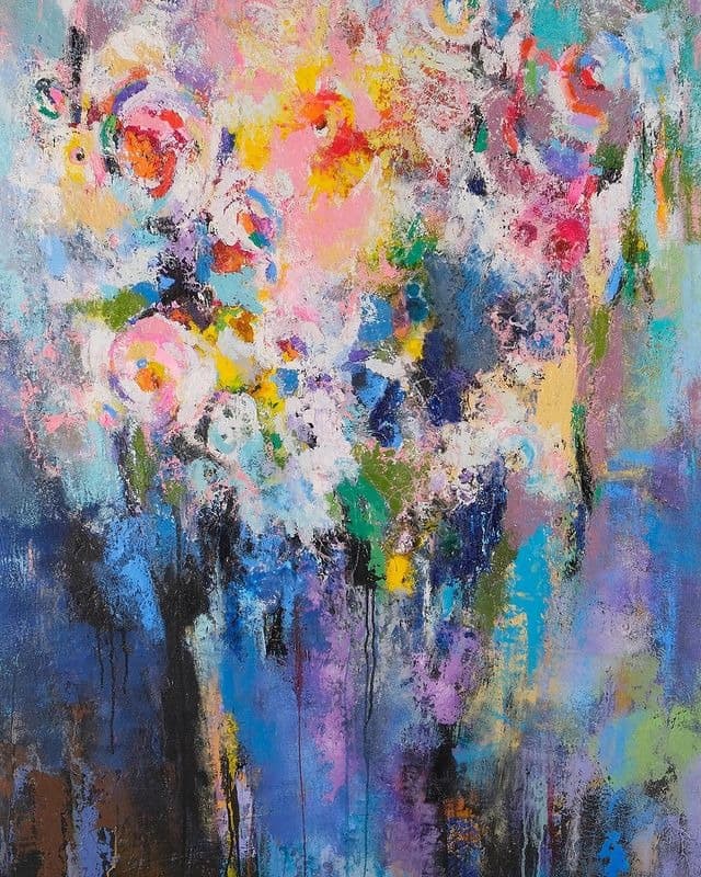 blossom · oil on canvas · 162*97cm · 2021 (출처= 김소연 작가 인스타그램) · blossom · oil on canvas