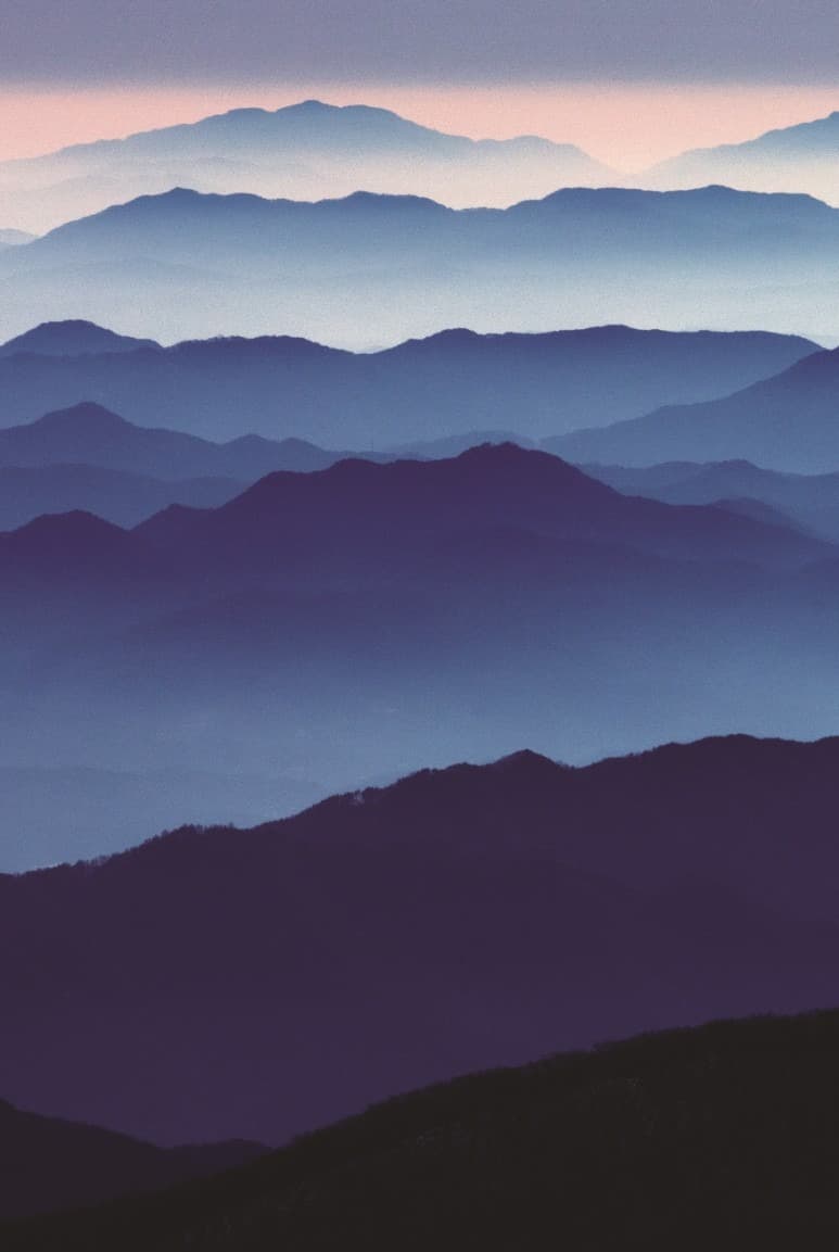 블루마운틴 2144 · 한지에 안료 프린트 · 160 x 107 cm · (출처=흰물결아트센터 블로그) · BLUE MOUNTAIN 2144 · Print pigments on Korean paper