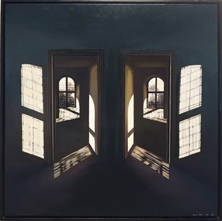 기억을 걷다 b-40 · 캔버스에 유채 · 97 x 97 cm · 2019(출처=안상철미술관) · walk the memories b-40 · Oil on canvas