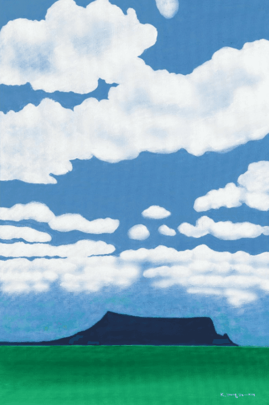 성산 일출봉의 구름 · Acrylic on Canvas · 91.0 x 60.6 cm · 2019 (출처= G&J GALLERY) · Seongsan Sunrise Peak Clouds · Acrylic on Canvas