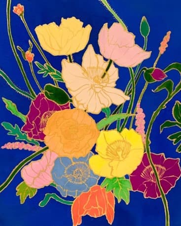 잠들지 못하는 새벽(a sleepless dawn) · 장지에 채색 · 22 × 27.3 cm · 2020(출처=헤드비갤러리 블로그) · a sleepless dawn · coloring on paper