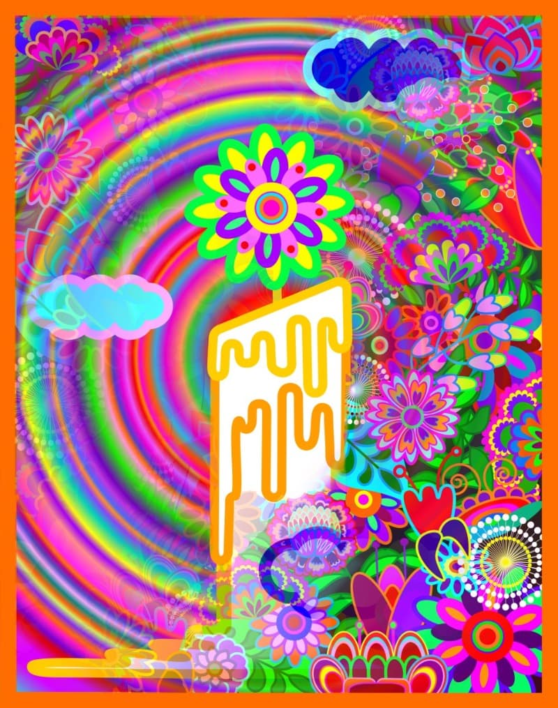 Candle Ver.01 Pray for you · 렌즈형 화면 · 116 x147 cm · 2021(출처=헤드비갤러리 블로그) · Candle Ver.01 Pray for you · Lenticular screen