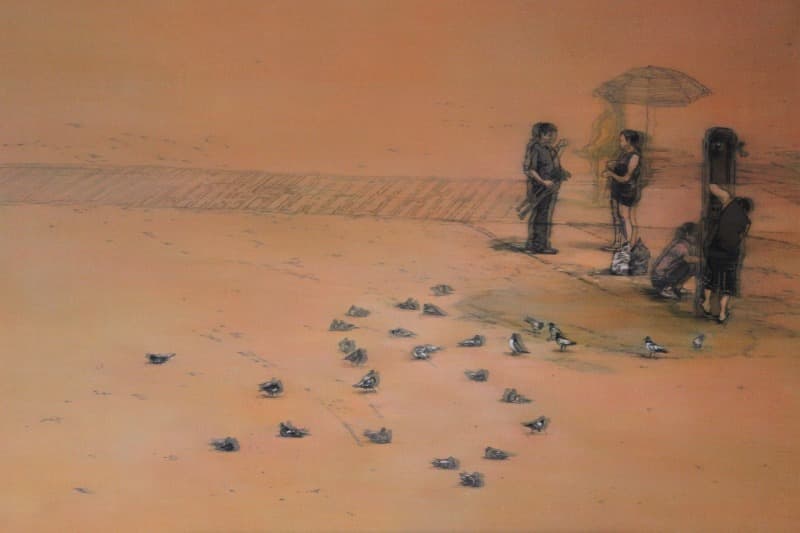 The time in between · 캔버스에 유채 · 80.3 x 116.7 cm (50p) · 2020(출처=은평문화재단) · The time in between · Oil on canvas