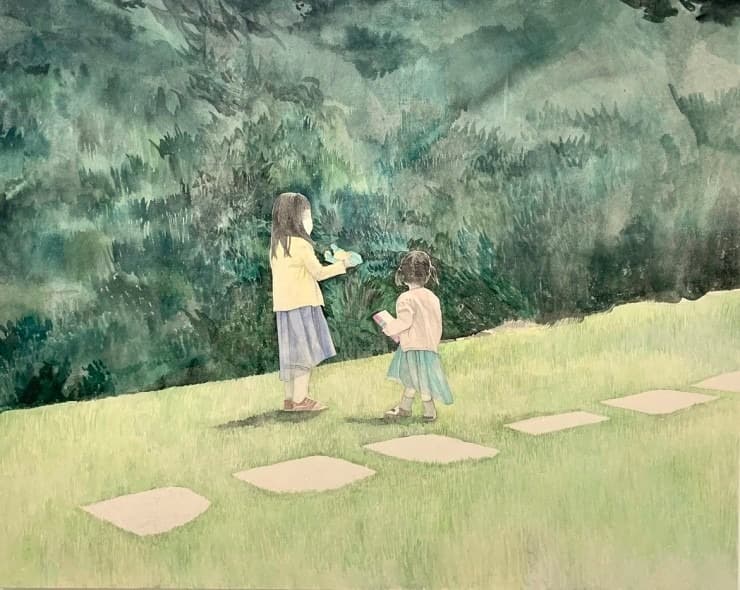 세월이 흘러도 · 장지에 수묵채색 · 162.2 x 130.3cm · 2021 (출처= 갤러리도스)