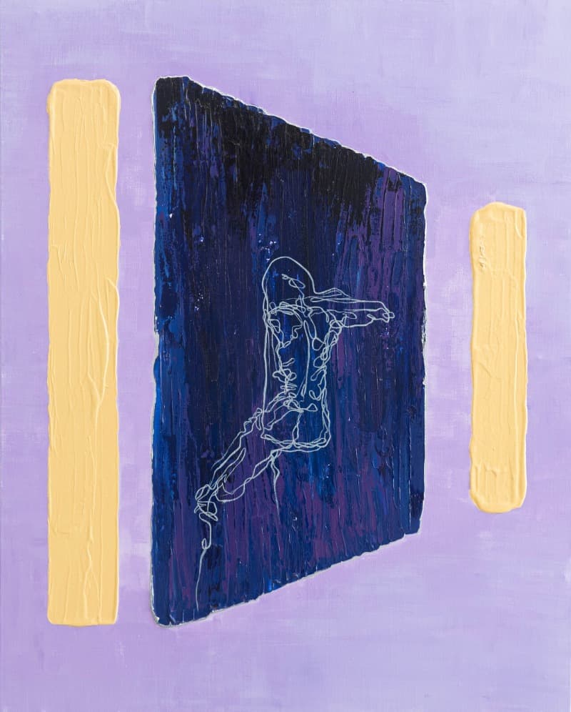 나는 왜 · 캔버스에 아크릴 · 72.7 X 60.6 cm · 2020(출처=갤러리아미디) · Why am I · acrylic on canvas