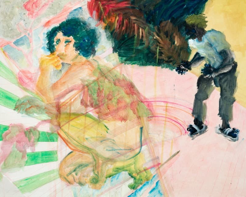 열대야 · 장지에 채색 · 130 x 162 cm · 2021(출처=갤러리밈) · tropical night · painting on paper
