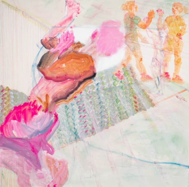 축제 · 장지에 채색 · 162 x 162 cm · 2021(출처=갤러리밈) · festival · painting on paper