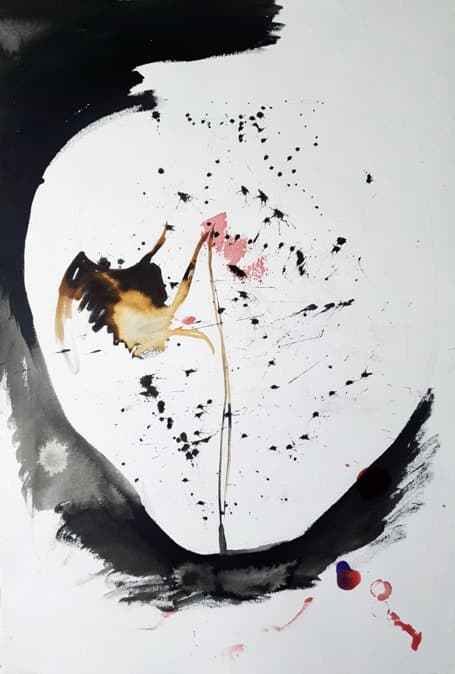 Taking risks · Ink on Paper · 79 x 54cm · 2021 (출처= 데코인갤러리) · Taking risks · Ink on Paper