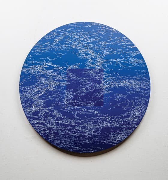 고헌, Pulse · Grinding and Poly-acrylic Urethane on Aluminum · 70 x 70cm · 2021 (출처= 모리스갤러리) · Pulse · Grinding and Poly-acrylic Urethane on Aluminum