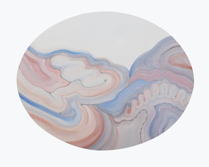 Flowing mind 2 · Acrylic on canvas · 40 x 50cm · 2021 (이미지 제공 = 스페이스 엄) · Flowing mind 2 · Acrylic on canvas