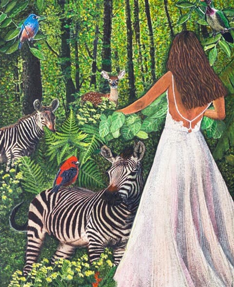 in paradise · Oil on Canvas · 162 x 130.3cm · 2021 (출처= 갤러리이즈) · in paradise · Oil on Canvas