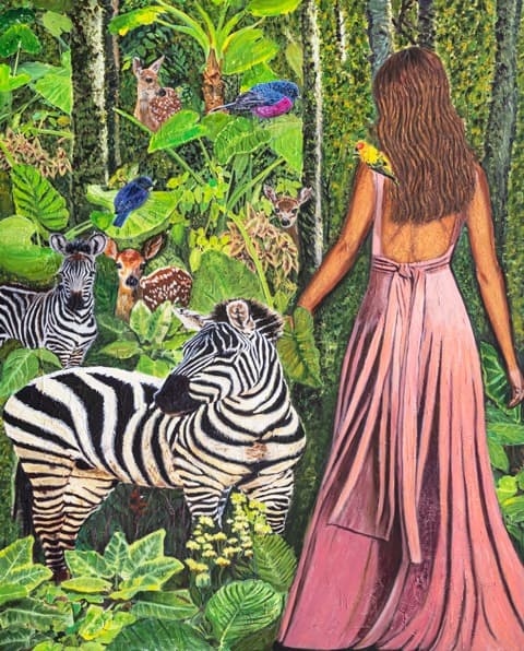 in paradise · Oil on Canvas · 162 x 130.3cm · 2021 (출처= 갤러리이즈) · in paradise · Oil on Canvas