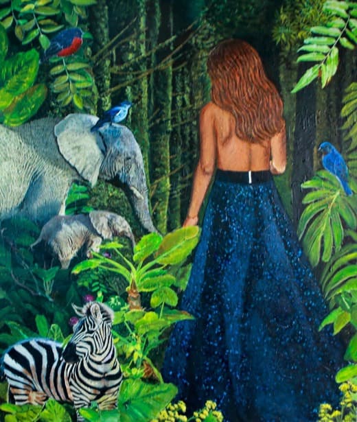 in paradise · Oil on Canvas · 162 x 130.3cm · 2021 (출처= 갤러리이즈) · in paradise · Oil on Canvas