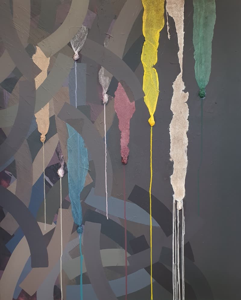 Amor Fati 2 · 캔버스에 혼합매체 · 162.2×130.3cm · 2021 (이미지 제공 = 갤러리 너트) · Amor Fati 2