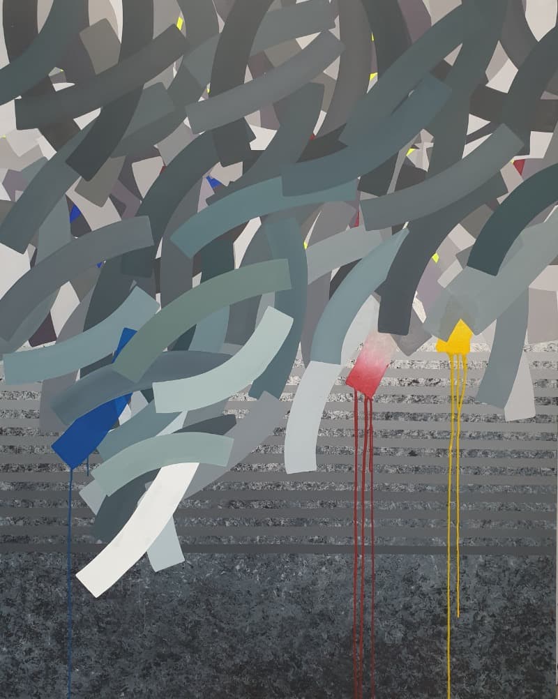 Amor Fati 5 · 캔버스에 혼합매체 · 162.2×130.3cm · 2021 (이미지 제공 = 갤러리 너트) · Amor Fati 5