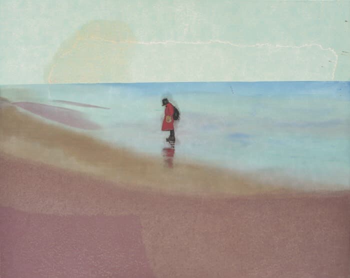 먼 길 · 캔버스에 유채, 아크릴 · 130×162cm · 2020 (출처= 아트센터 화이트블럭)