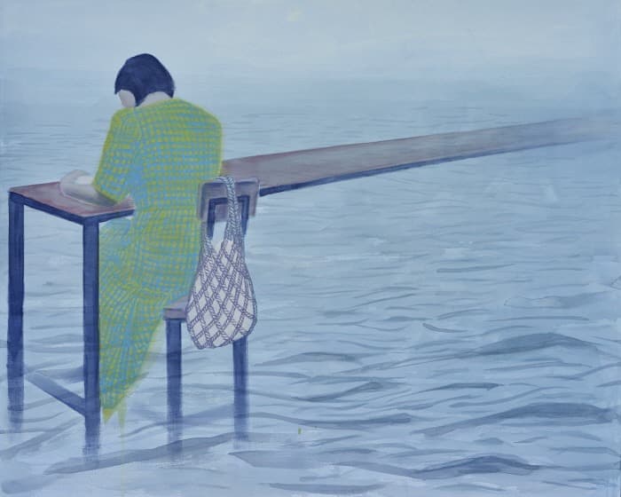 오후의 독서 · 캔버스에 유채, 아크릴 · 130×162cm · 2021 (출처= 아트센터 화이트블럭)