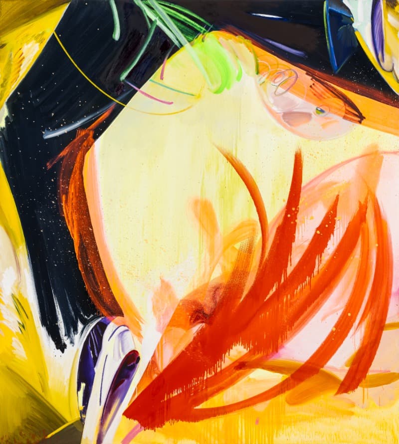 이진한, Burning · Oil on linen · 200x180cm · 2021 (출처= 아트스페이스3) · Jin Han Lee, Burning · Oil on linen