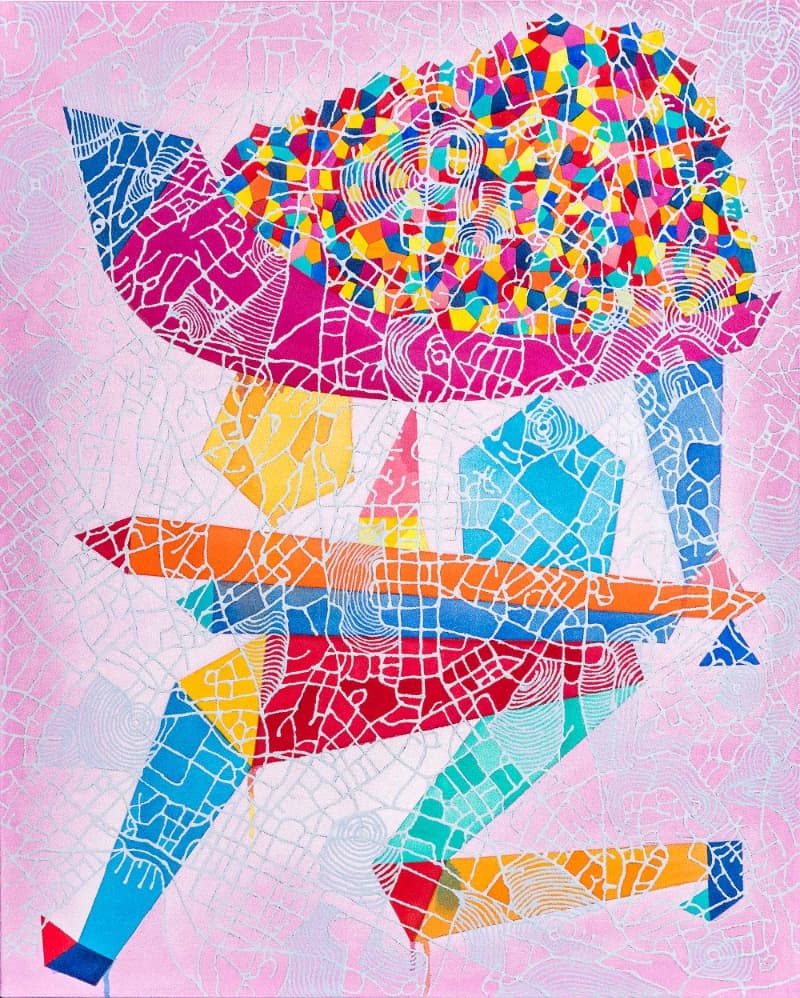 B19오슬로 · mixed media on canvas · 90.9X72.7cm · 2019 (이미지 제공 = 갤러리 너트) · mixed media on canvas