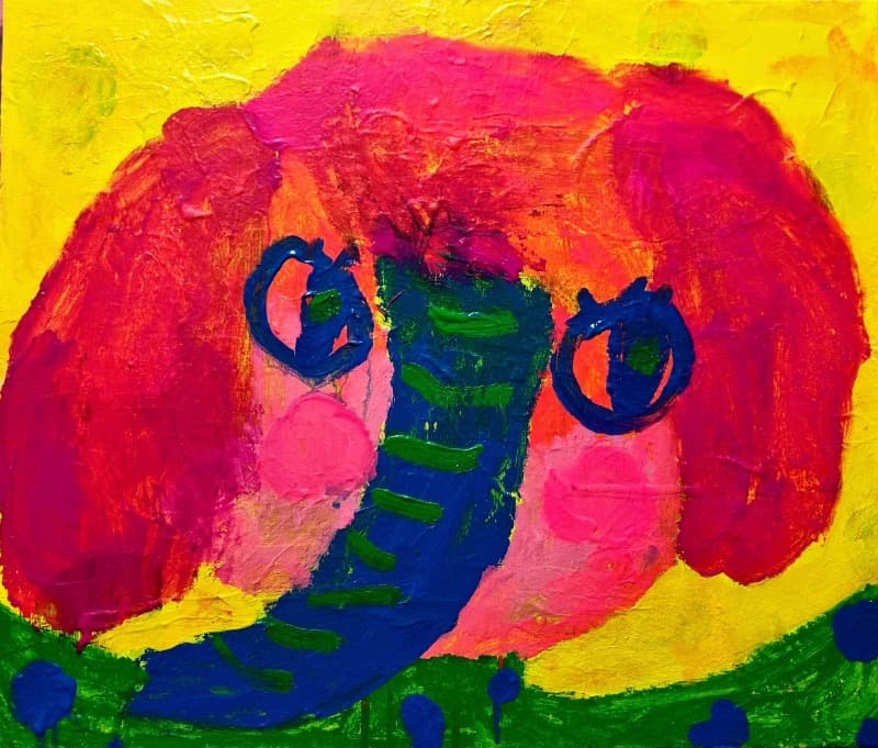 코끼리 · acrylic on canvas · 45.5x53cm · 2021 (이미지 제공 = 갤러리 너트) · acrylic on canvas