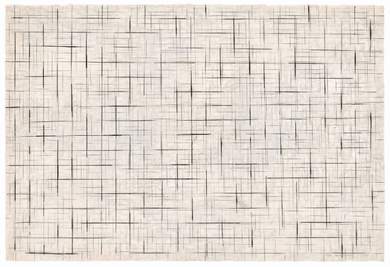 Simultaneity 82-132 · Ink, pencil on Korean paper · 63.5 x 94 cm · 1982 Courtesy of the artist & PKM Gallery. · Simultaneity 82-132 · Ink, pencil on Korean paper