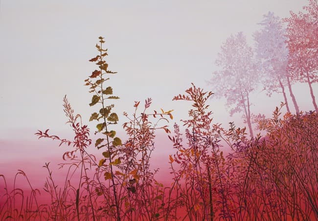 새벽안개 · Oil on canvas · 130.38 x 89.4cm · 2021 (출처= 돈화문갤러리)