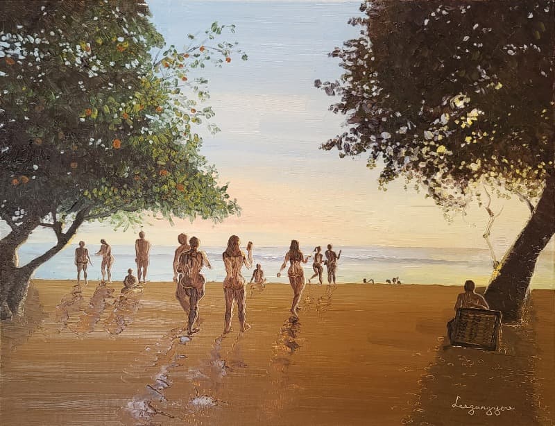 Go to the city · Oil on canvas · 53x40.9cm · 2021 (출처= 갤러리가비) · Go to the city · Oil on canvas