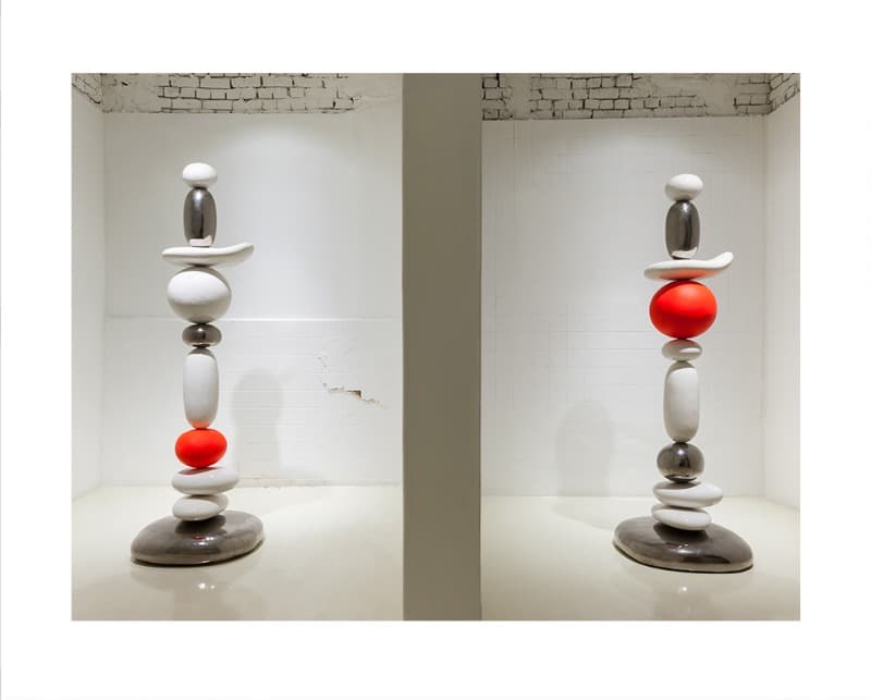 Accumulation · glazed ceramic · 각180x50x50cm · 2021 (출처= 파라다이스집) · Accumulation · glazed ceramic